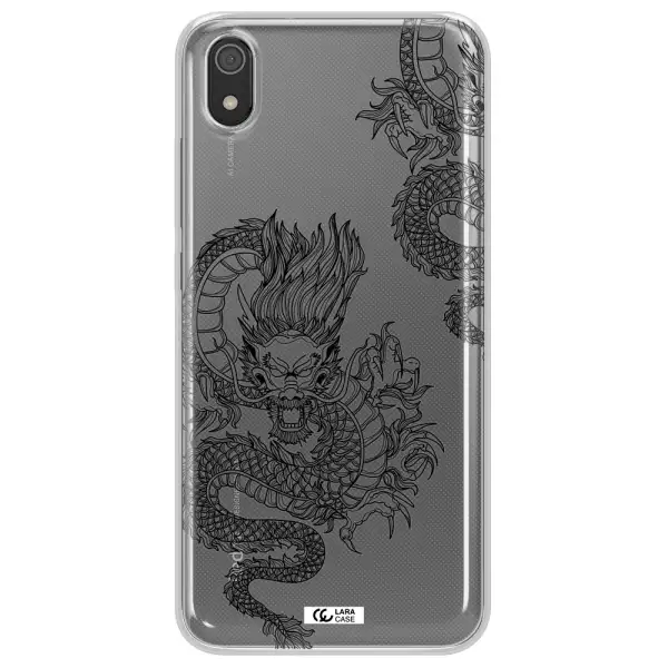 Dragon Line Art Xiaomi Redmi 7A Clear TPU Case