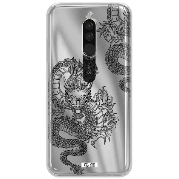 Dragon Line Art Xiaomi Redmi 8 Clear Tpu Case