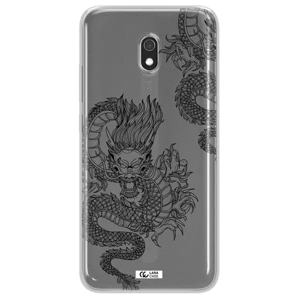 Dragon Line Art Xiaomi Redmi 8A Clear TPU Case