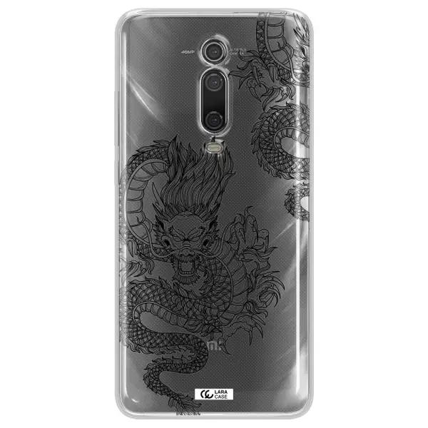Dragon Line Art Xiaomi Redmi K20 Clear Tpu Case