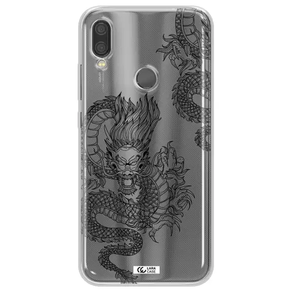 Dragon Line Art Xiaomi Redmi Note 7 Clear TPU Case