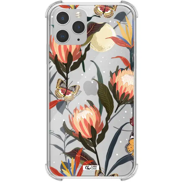 Moon Butterfly Flower Apple iPhone 11 pro Clear PC Case