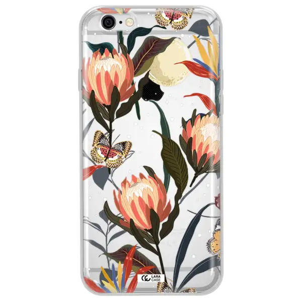 Moon Butterfly Flower Apple iPhone 6 plus Clear TPU Case