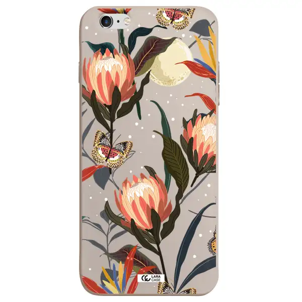 Moon Butterfly Flower Apple iPhone 6 plus Silicone Stone Case