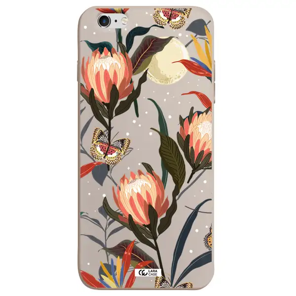Moon Butterfly Flower Apple iPhone 6 s plus Silicone Stone Case