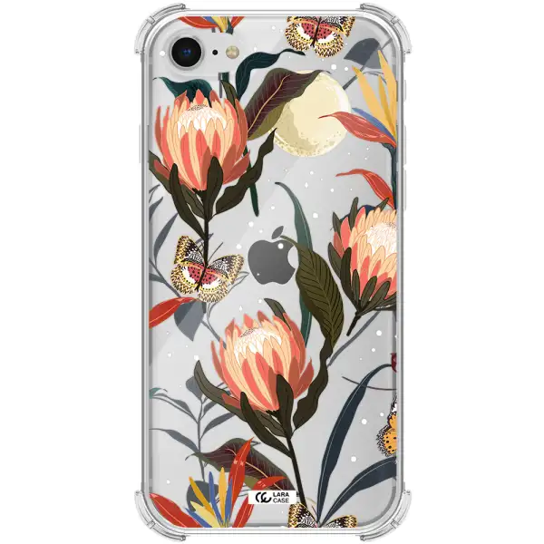 Moon Butterfly Flower Apple iPhone se 2020 Clear PC Case