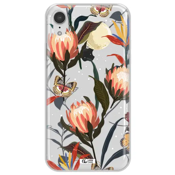 Moon Butterfly Flower Apple iPhone XR Clear TPU Case
