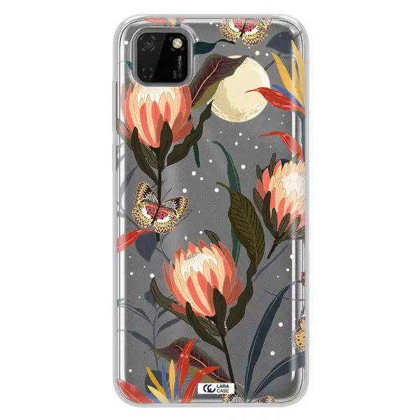 Moon Butterfly Flower Huawei Honor 9S Clear TPU Case