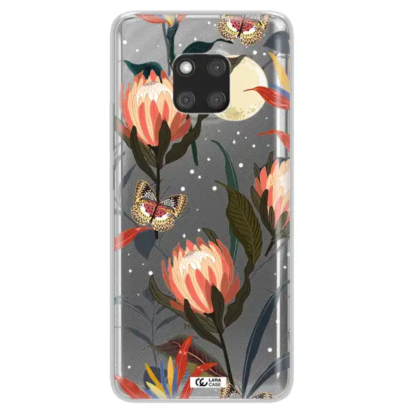 Moon Butterfly Flower Huawei Mate 20 Pro Clear TPU Case