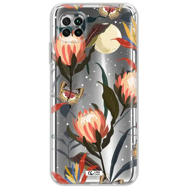 Moon Butterfly Flower Huawei Nova 7I Clear Tpu Case