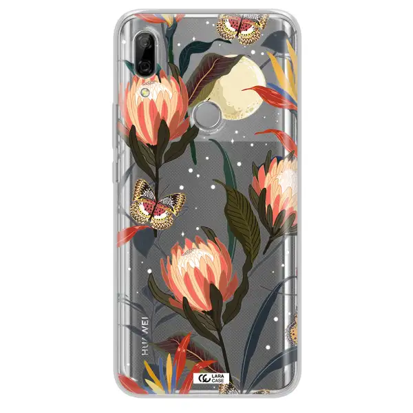 Moon Butterfly Flower Huawei P Smart Z Clear TPU Case