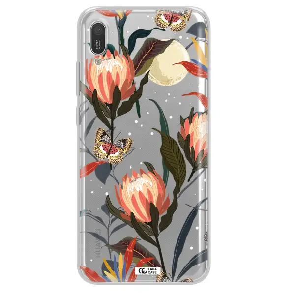 Moon Butterfly Flower Huawei Y6 Pro 2019 Clear TPU Case