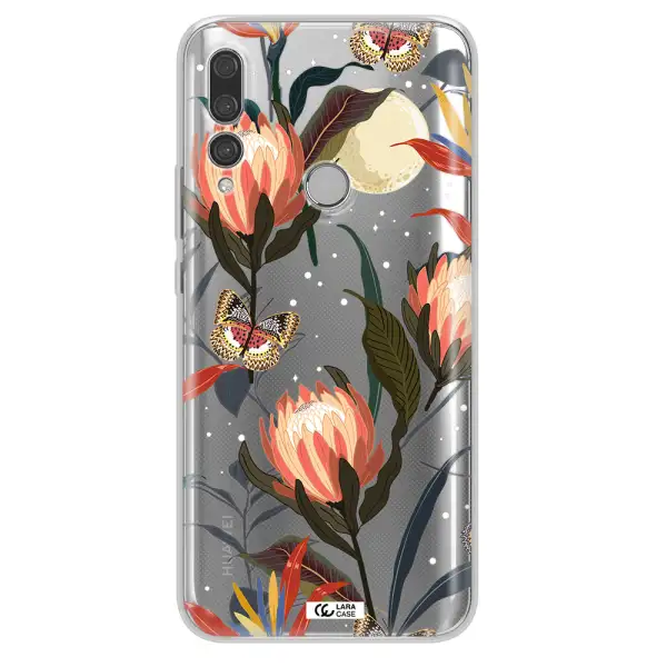 Moon Butterfly Flower Huawei Y9 Prime 2019 Clear TPU Case