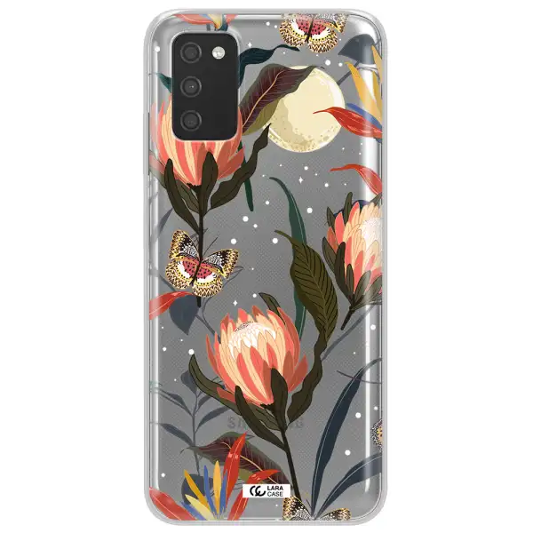 Moon Butterfly Flower Samsung A03S Clear TPU Case