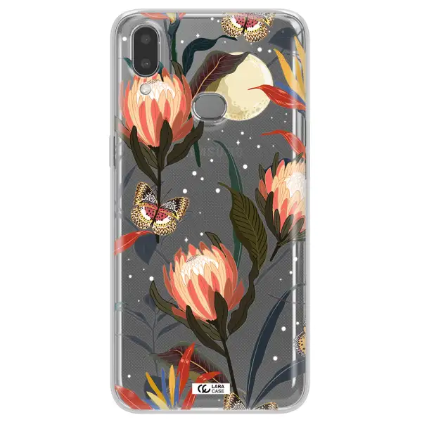 Moon Butterfly Flower Samsung A10S Clear TPU Case