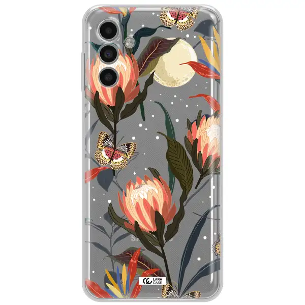 Moon Butterfly Flower Samsung A13 5G Clear Tpu Case