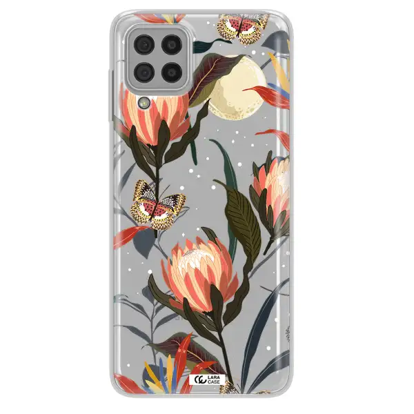 Moon Butterfly Flower Samsung A22 4g Clear TPU Case