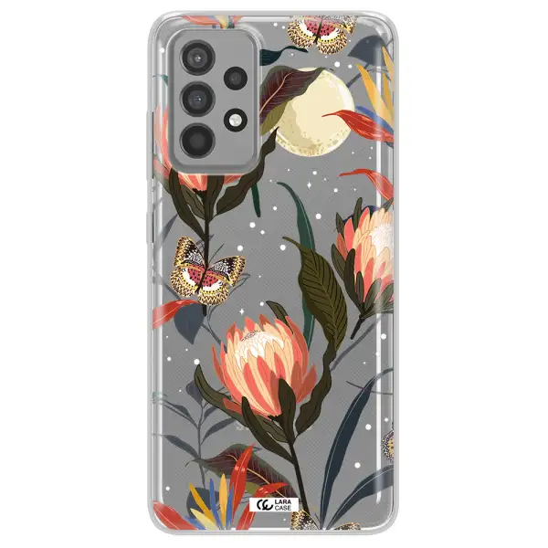 Moon Butterfly Flower Samsung A52 Clear TPU Case