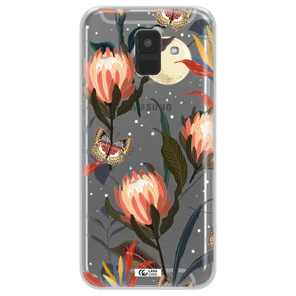 Moon Butterfly Flower Samsung A6 Clear TPU Case