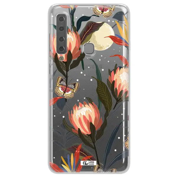 Moon Butterfly Flower Samsung A9 2018 Clear TPU Case