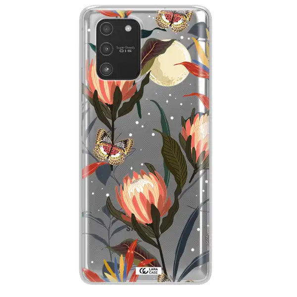 Moon Butterfly Flower Samsung A91 Clear TPU Case