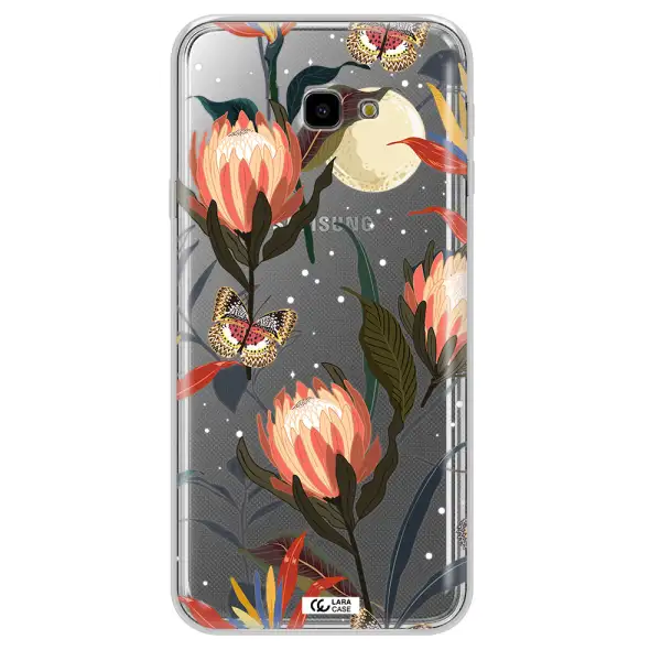 Moon Butterfly Flower Samsung J4 Plus Clear TPU Case