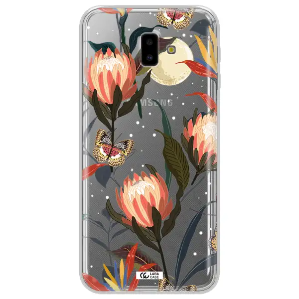 Moon Butterfly Flower Samsung J6 Plus Clear TPU Case