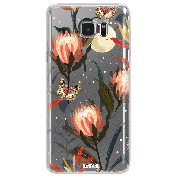 Moon Butterfly Flower Samsung Note 5 Clear TPU Case