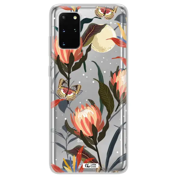 Moon Butterfly Flower Samsung S 20 Plus Clear TPU Case