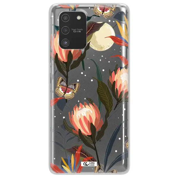 Moon Butterfly Flower Samsung S10 Lite Clear TPU Case