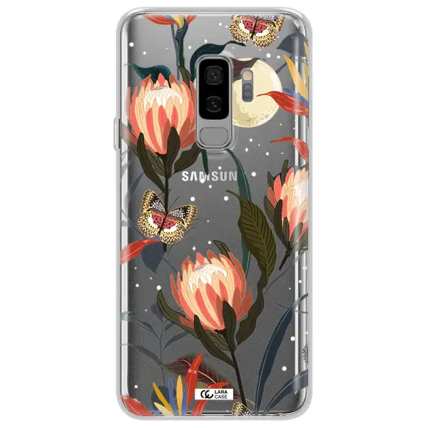 Moon Butterfly Flower Samsung S9 Plus Clear TPU Case