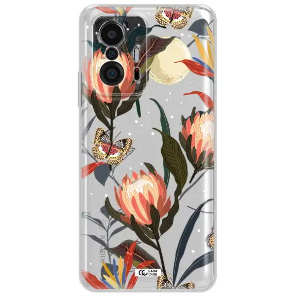 Moon Butterfly Flower Xiaomi 11T Clear Tpu Case