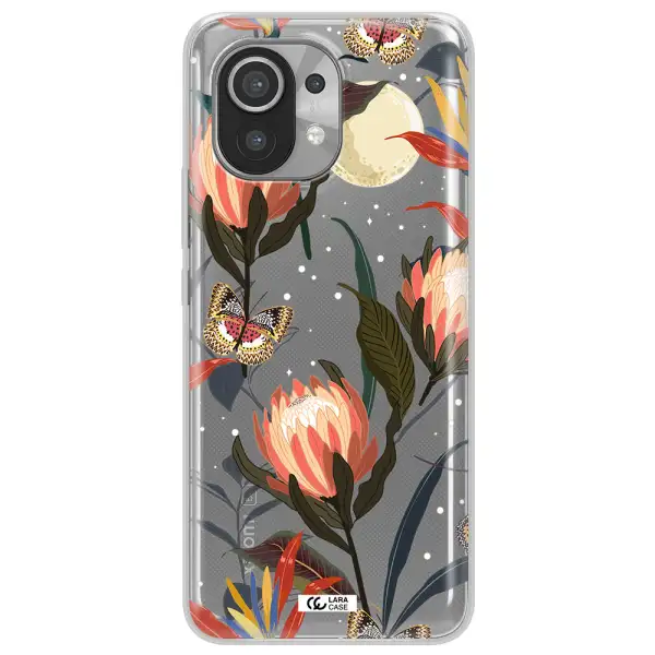 Moon Butterfly Flower Xiaomi Mi 11 Clear TPU Case