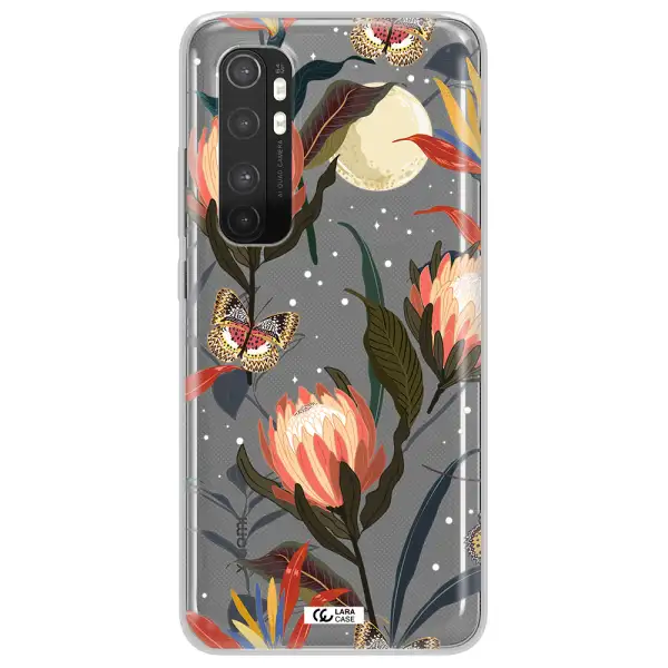 Moon Butterfly Flower Xiaomi Mi Note 10 Lite Clear TPU Case