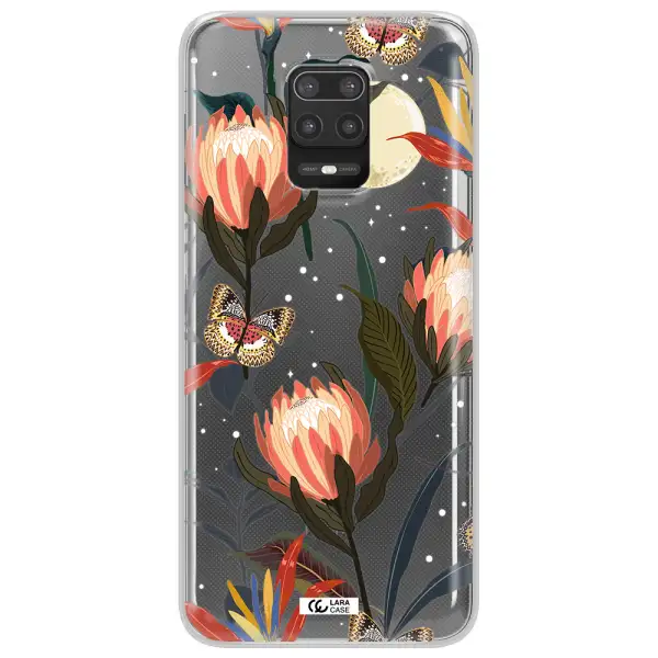 Moon Butterfly Flower Xiaomi Note 9S Clear TPU Case