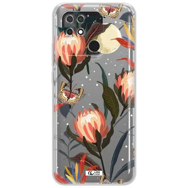 Moon Butterfly Flower Xiaomi Redmi 10C Clear TPU Case
