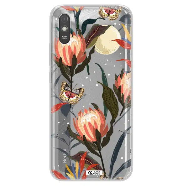Moon Butterfly Flower Xiaomi Redmi 9A Clear TPU Case