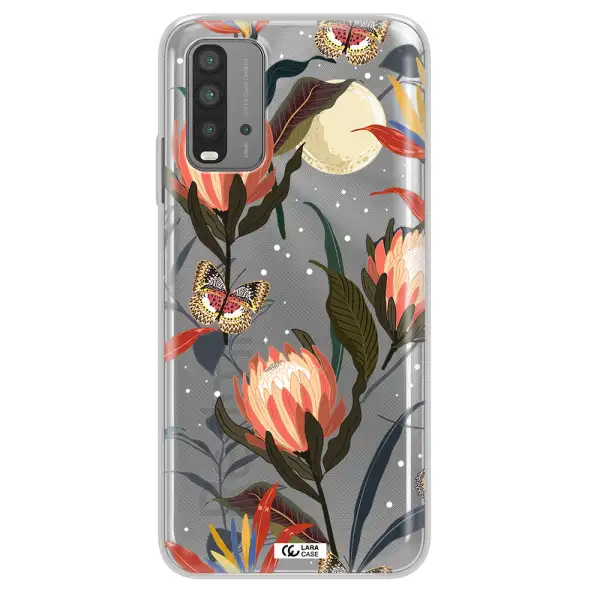 Moon Butterfly Flower Xiaomi Redmi 9T Clear TPU Case