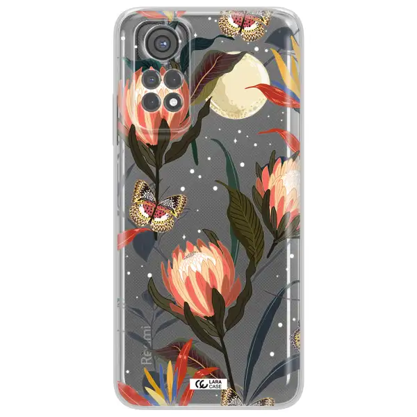 Moon Butterfly Flower Xiaomi Redmi Note 11S Clear Tpu Case