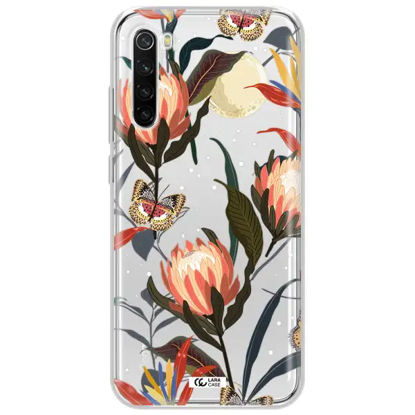 Moon Butterfly Flower Xiaomi Redmi Note 8T Clear Tpu Case