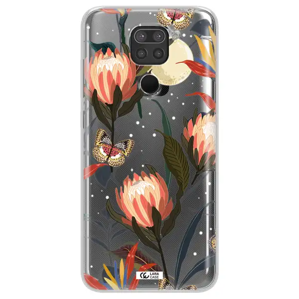 Moon Butterfly Flower Xiaomi Redmi Note 9 Clear TPU Case