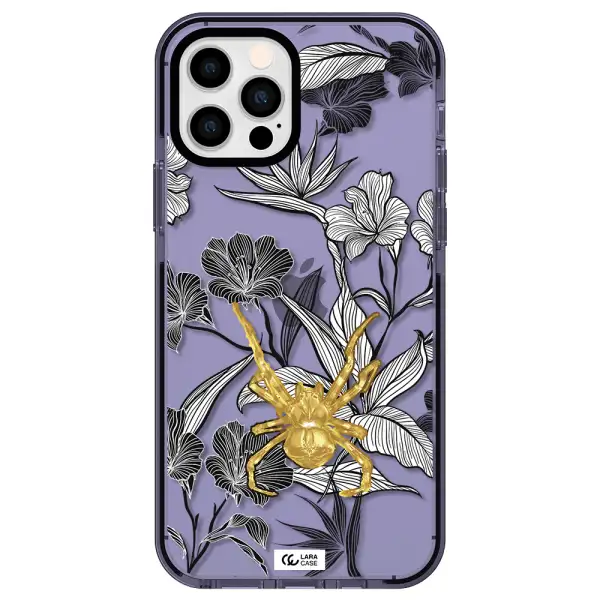 Golden Spider Apple iPhone 12 pro impact Lilac Case