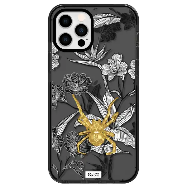 Golden Spider Apple iPhone 12 pro impact Smoke Black Case