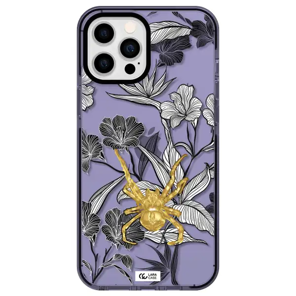 Golden Spider Apple iPhone 12 pro max impact Lilac Case