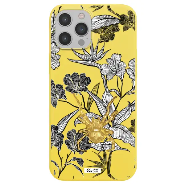 Golden Spider Apple iPhone 12 pro Silicone canary yellow Case