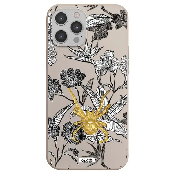 Golden Spider Apple iPhone 12 pro Silicone Stone Case