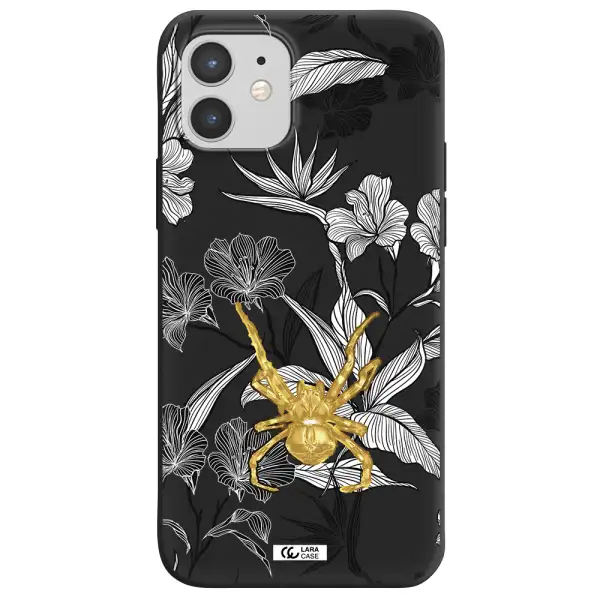 Golden Spider Apple iPhone 12 Silicone black Case