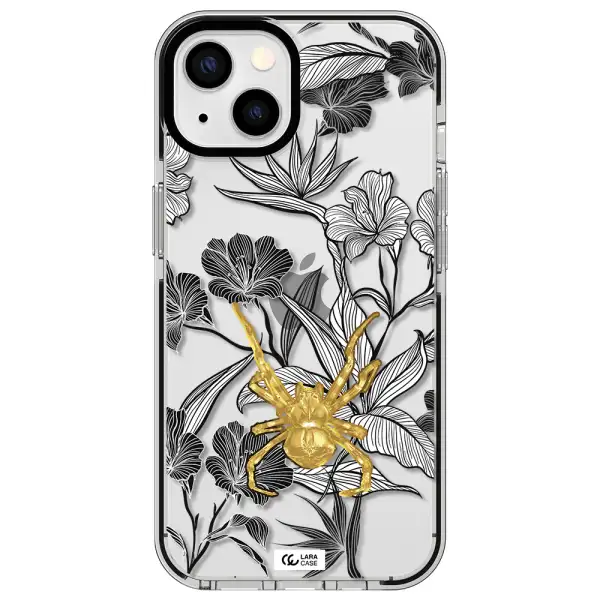 Golden Spider Apple iPhone 13 impact black border Case