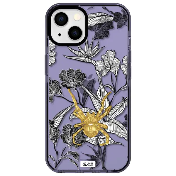 Golden Spider Apple iPhone 13 impact Lilac Case