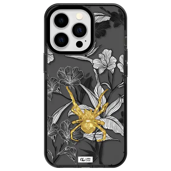 Golden Spider Apple iPhone 13 Pro impact Smoke Black Case